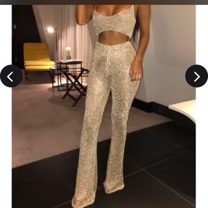 Metallic gold pants size xs